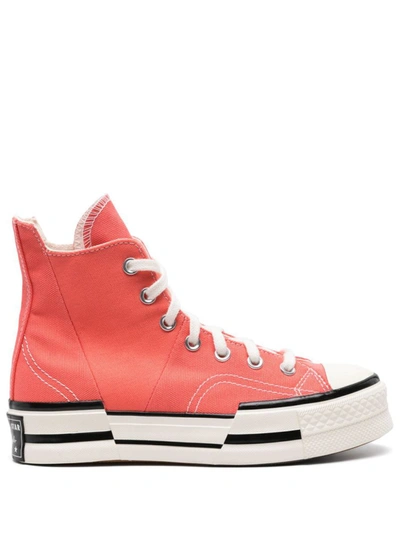 Shop Converse Chuck 70 Plus Hi Sneakers In Red