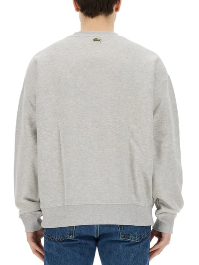 Shop Lacoste Sweatshirt With Logo In Grey