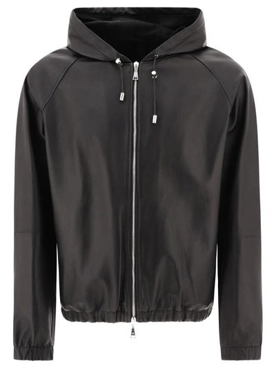 Shop Tagliatore "connor" Leather Jacket In Black
