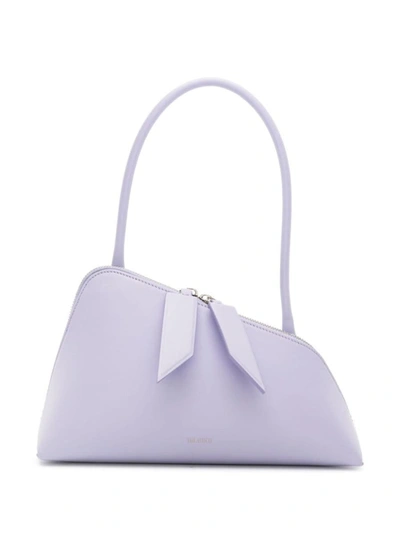 Shop Attico The  Sunrise Leather Shoulder Bag In Lilac