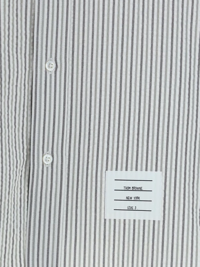 Shop Thom Browne Shirts In Silver