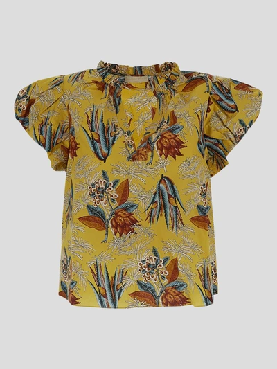 Shop Ulla Johnson T-shirts And Polos In Marigold