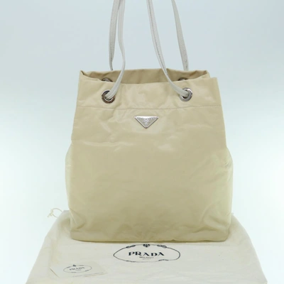 Shop Prada Synthetic Tote Bag () In Beige