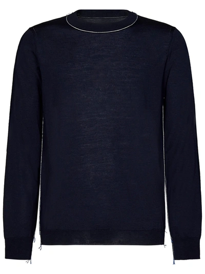 Shop Maison Margiela ''work In Progress'' Sweater In Blu