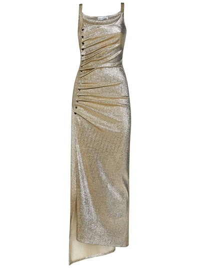 Shop Rabanne Paco  Long Dress In Oro