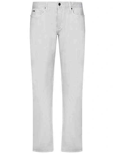 Shop Emporio Armani J75 Jeans In Bianco