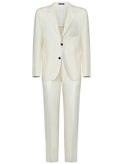 Shop Emporio Armani Suit In Bianco