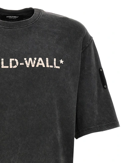 Shop A-cold-wall* 'onyx Overdye Logo' T-shirt In Gray