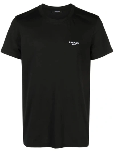Shop Balmain Flock T-shirt Classic Fit Clothing In Black