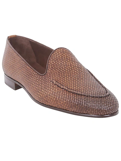 Shop Berwick 1707 Trenz Crust High Loafers Shoes In Brown