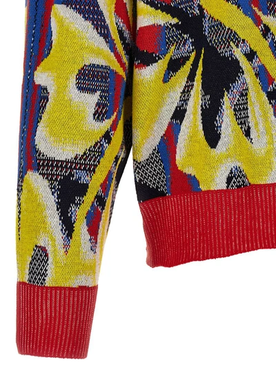 Shop Bluemarble 'knit Jaquard' Hoodie In Multicolor