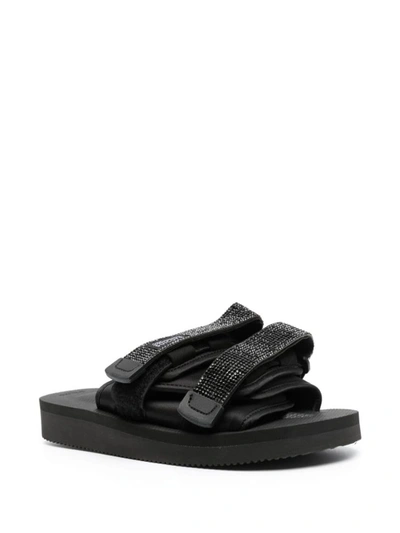 Shop Blumarine Touch-strap Sandals In Black