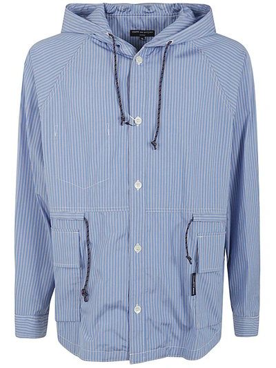 Shop Comme Des Garçons Homme Deux Comme Des Garçons Homme Hooded Shirt Jacket Clothing In Blue