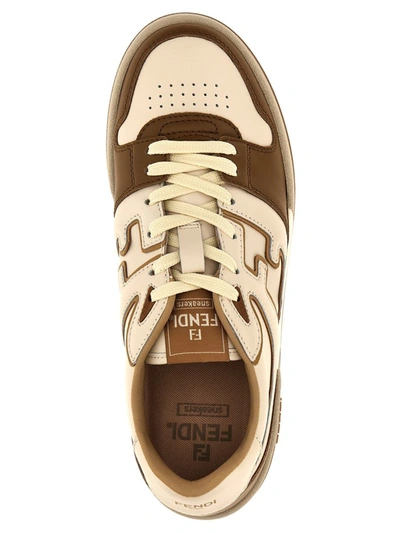 Shop Fendi ' Match' Sneakers In Brown