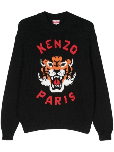 Shop Kenzo Lucky Tiger Jumper Clothing In Black