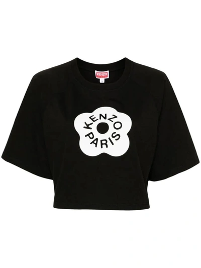 Shop Kenzo Boke 2.0 Cropped Boxy T-shirt Clothing In Black
