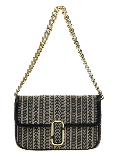 Shop Marc Jacobs 'the Monogram J Marc' Shoulder Bag In Beige