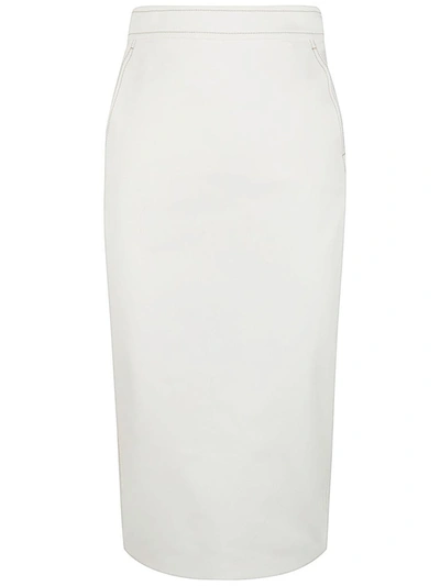 Shop Max Mara Zulia Elastic Band Skirt Clothing In White