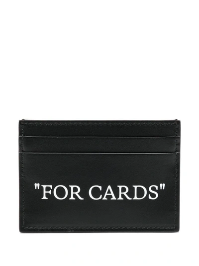 Shop Off-white Logo Credit Card Case In Black