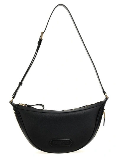 Shop Tom Ford 'crescent' Crossbody Bag In Black
