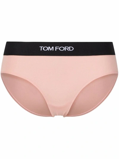 Shop Tom Ford Signature Logo Briefs In Powder
