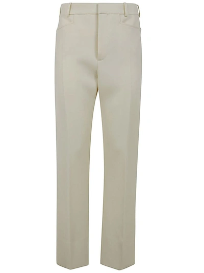 Shop Tom Ford Wool And Silk Blend Twill Tailored Pants Clothing In White
