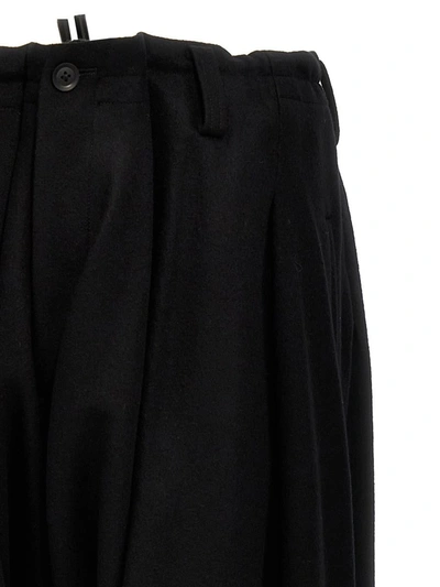 Shop Yohji Yamamoto Low Crotch Pants In Black