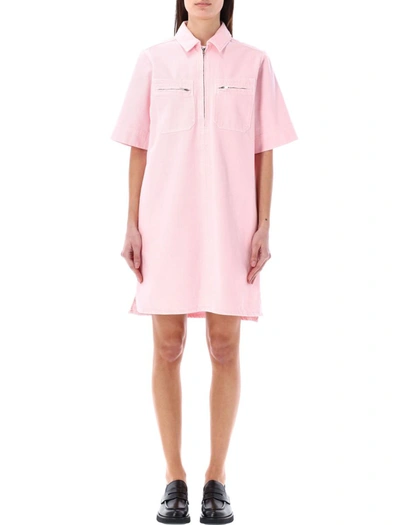 Shop Apc A.p.c. Mini Dress In Pale Pink