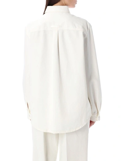 Shop Apc A.p.c. Tina Denim Shirt In Off White
