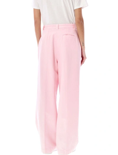 Shop Apc A.p.c. Tresse Pleated Jeans In Pale Pink