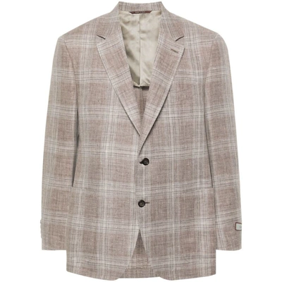 Shop Canali Jackets In Brown