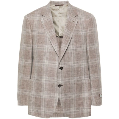 Canali Brown Jackets In Brown