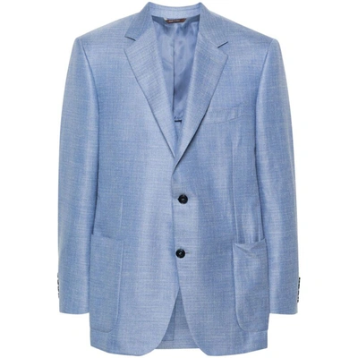 Shop Canali Jackets In Blue