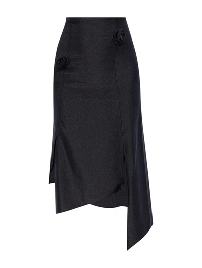 Shop Coperni Asymmetric & Draped Skirt In Black