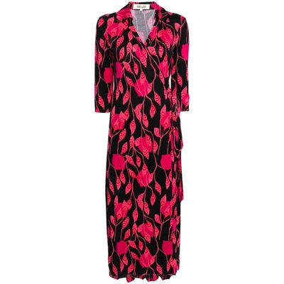 Shop Diane Von Furstenberg Dresses In Black/pink