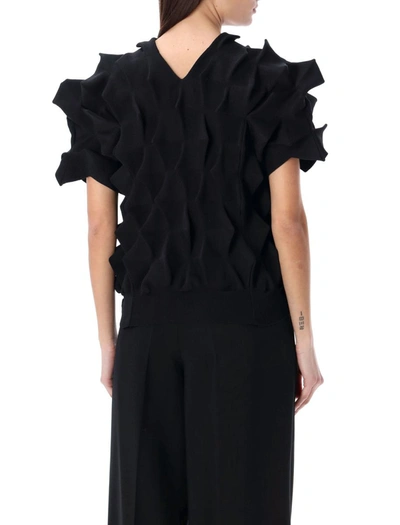 Shop Junya Watanabe Sculptured Top In Black