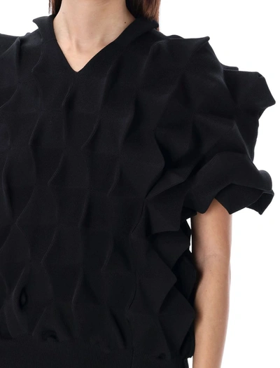 Shop Junya Watanabe Sculptured Top In Black