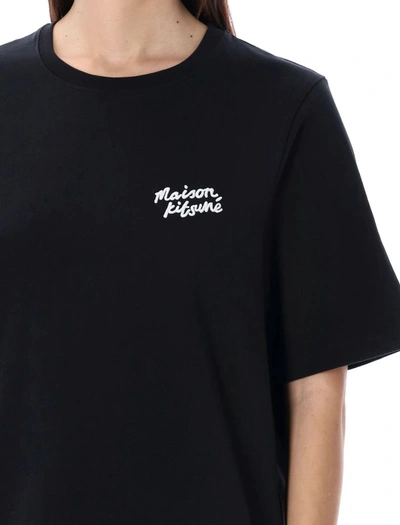 Shop Maison Kitsuné Handwriting Comfort Tee-shirt In Black/white