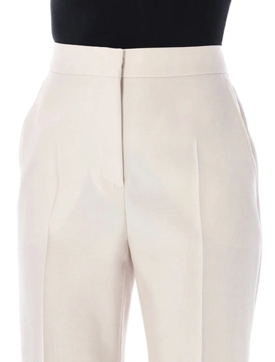 Shop Max Mara Banfy Pants In Bianco