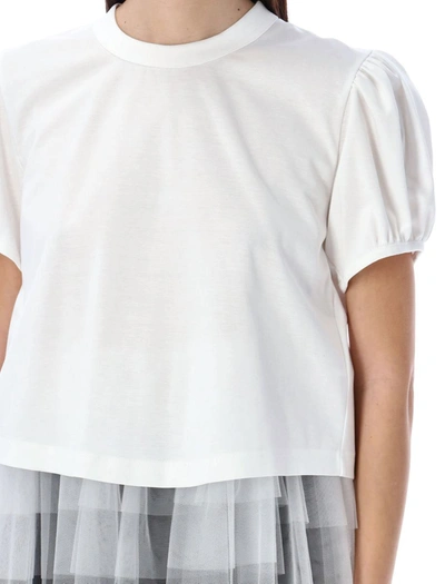 Shop Noir Kei Ninomiya T-shirt Tulle In White