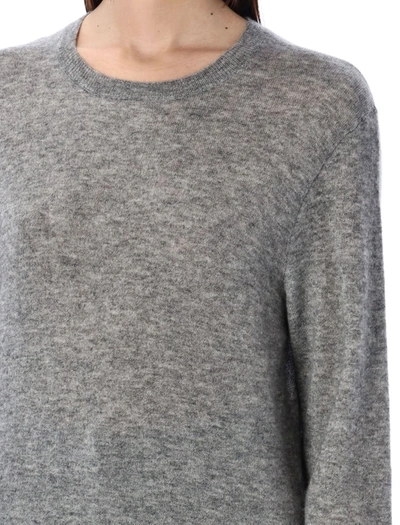 Shop Saint Laurent Cashmere And Silk Sweater In Grey