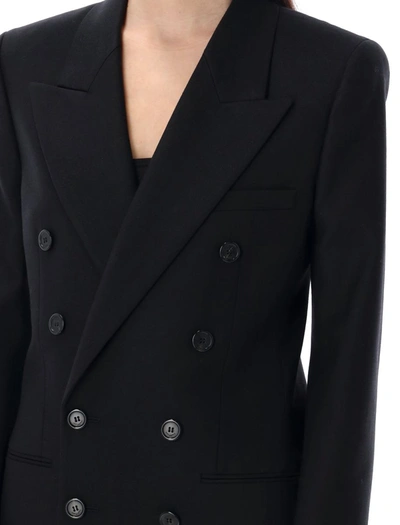Shop Saint Laurent Doublebreast Jacket In Black