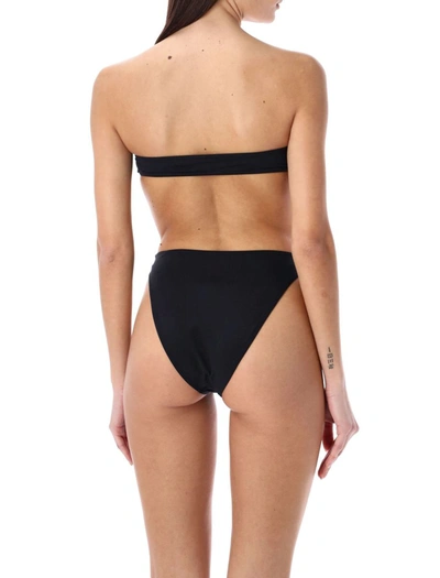 Shop Saint Laurent Cut-out Swimsuit In Black