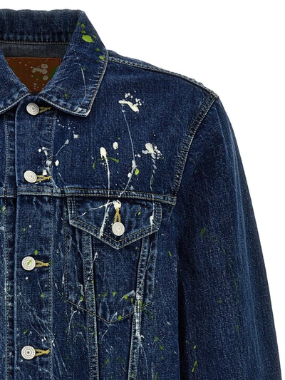 Shop Yohji Yamamoto Patent Stain Jacket In Blue