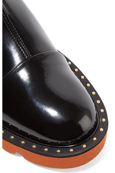 Shop Stella Mccartney Faux Patent-leather Chelsea Boots