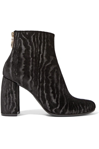 Shop Stella Mccartney Flocked Velvet Ankle Boots