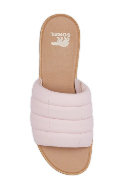 Shop Sorel Ella Iii Quilted Puff Slide Sandal In Whitened Pink/ Gum 2