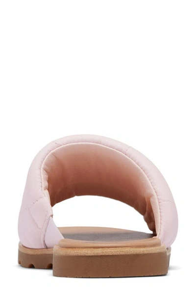 Shop Sorel Ella Iii Quilted Puff Slide Sandal In Whitened Pink/ Gum 2