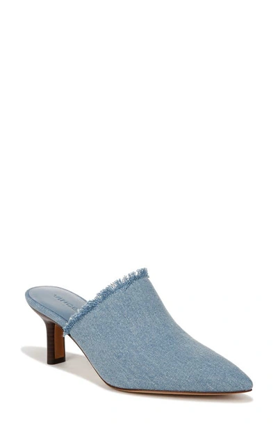 Shop Vince Penelope Ii Mule In Jeansblue