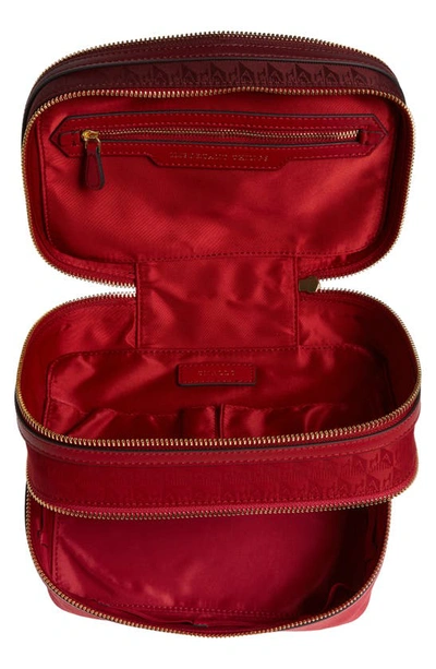 Shop Anya Hindmarch Logo Jacquard Travel Kit In Red Multi